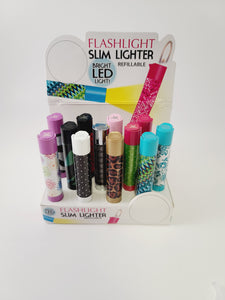 SLIM LIGHTERS WITH FLASH LIGHT